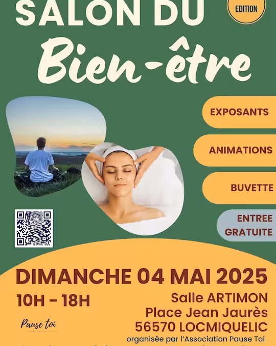 affiche salon du bien être locmiquelic 2025